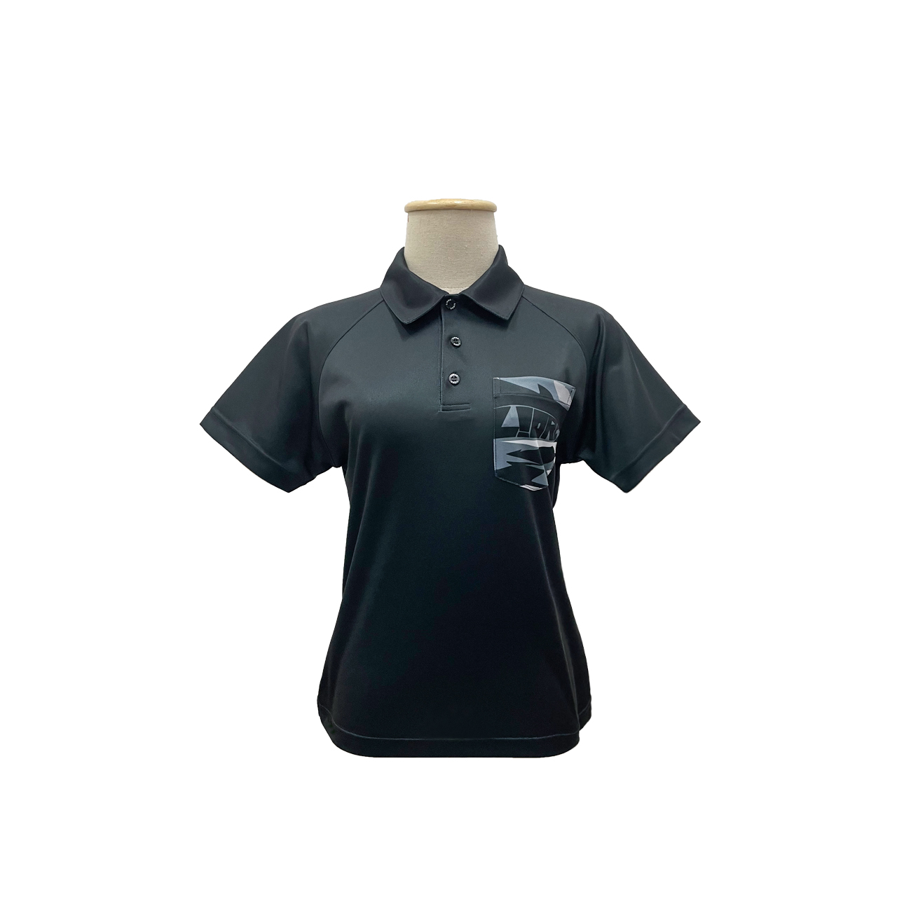 CAMO BLACk : WOMEN'S POLO SHIRT WITH  POCKETS